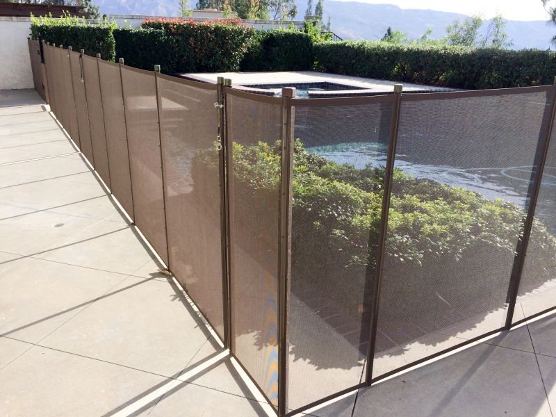Removable Mesh Pool Fence Installation